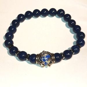 INDIGO HEALS SODALITE SEMIPRECIOUS STONES,CENTER STONES BRACELET